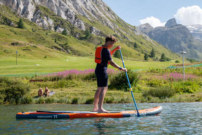 Paddeln auf dem See von Tignes